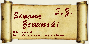 Simona Zemunski vizit kartica